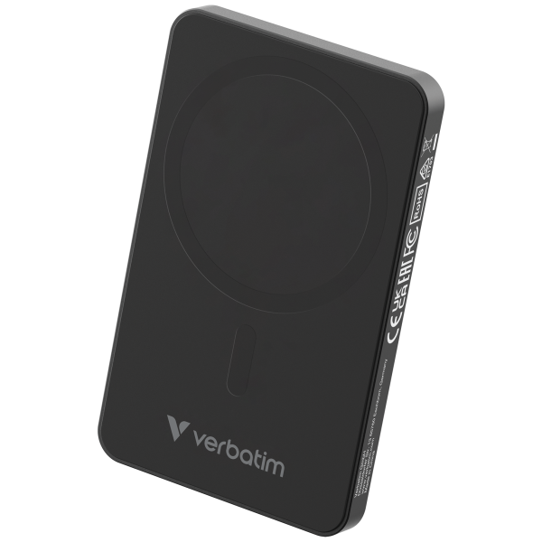 VERBATIM POWER BANK CHARGENGO ESSENTIALS MAGNETIC WIRELESS 5000MAH BLACK [32225]