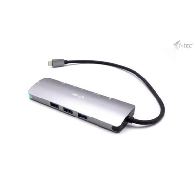I-TEC USB-C METAL NANO DOCKING STATION 4K HDMI LAN WITH POWER DELIVERY 100 W + CHARGER 100W [C31NANOLANPD100]