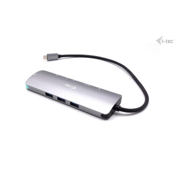 I-TEC USB-C METAL NANO DOCKING STATION 4K HDMI LAN WITH POWER DELIVERY 100 W + CHARGER 100W [C31NANOLANPD100]