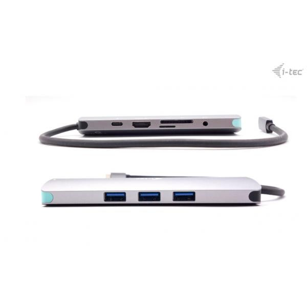 I-TEC USB-C METAL NANO DOCKING STATION 4K HDMI LAN WITH POWER DELIVERY 100 W + CHARGER 100W [C31NANOLANPD100]