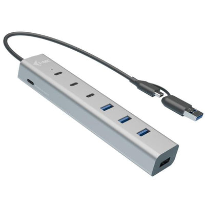 I-TEC USB-C/USB-A CHARGING METAL HUB 7 PORT (3X USB-C, 4X USB-A) [CAHUBMETAL7]