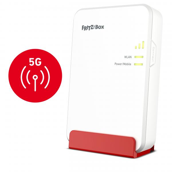 AVM FRITZ!Box 6860 5G, Modem Router Wireless con Wi-Fi 6 fino a 3Gbps, alimentazione in PoE+ [20003071]