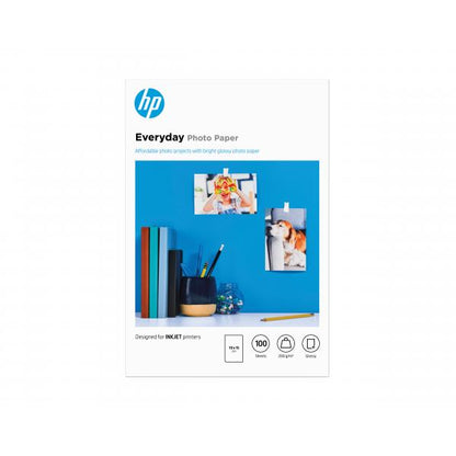 HP CARTA FOTOGRAFICA LUCIDA HP EVERYDAY GLOSSY PHOTO PAPER - 100 FOGLI/10X 15 CM [CR757A]