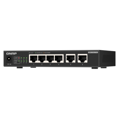 QNAP QSW-2104-2T-R2 switch di rete Non gestito 10G Ethernet (100/1000/10000) Desktop Nero [QSW-2104-2T-R2]