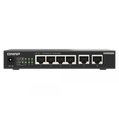 QNAP QSW-2104-2T-R2 switch di rete Non gestito 10G Ethernet (100/1000/10000) Desktop Nero [QSW-2104-2T-R2]