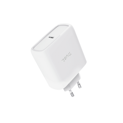 TRUST ALIMENTATORE/CARICABATTERIA 65W USB-C GAN - CAVO RICARICA INCLUSO - PLASTICA RICICLATA 50 - M [25524]