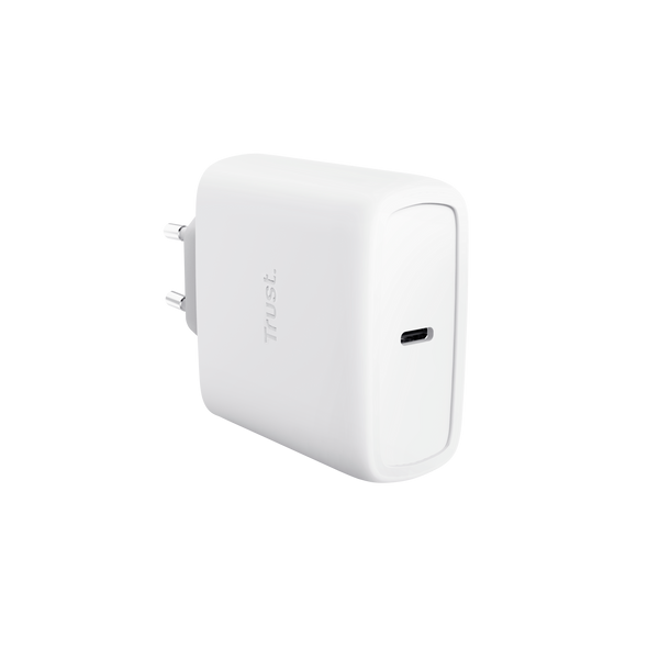 TRUST ALIMENTATORE/CARICABATTERIA 65W USB-C GAN - CAVO RICARICA INCLUSO - PLASTICA RICICLATA 50 - M [25524]