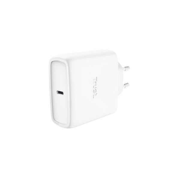 TRUST ALIMENTATORE/CARICABATTERIA 65W USB-C GAN - CAVO RICARICA INCLUSO - PLASTICA RICICLATA 50 - M [25524]