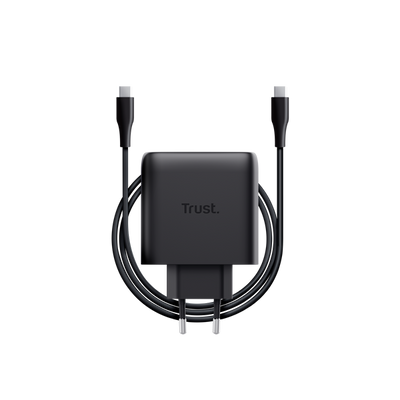 TRUST MAXO 65W 2P USB-C GAN CHARGER BLK [25525]