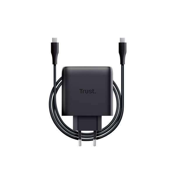 TRUST MAXO 65W 2P USB-C GAN CHARGER BLK [25525]