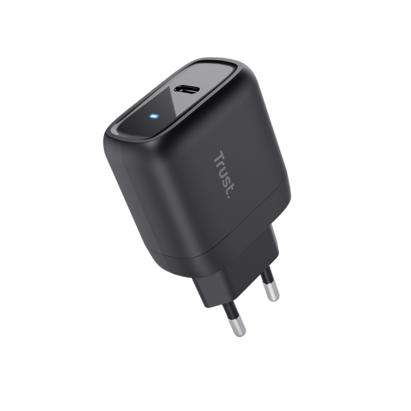 TRUST ALIMENTATORE/CARICABATTERIA 45W USB-C GAN - CAVO RICARICA INCLUSO - PLASTICA RICICLATA 50 - M [25521]