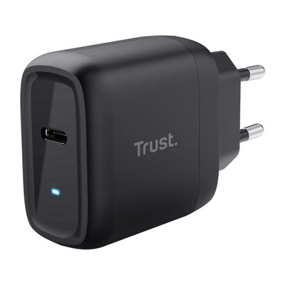 TRUST ALIMENTATORE/CARICABATTERIA 45W USB-C GAN - CAVO RICARICA INCLUSO - PLASTICA RICICLATA 50 - M [25521]