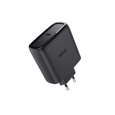 TRUST ALIMENTATORE/CARICABATTERIA 65W USB-C GAN - CAVO RICARICA INCLUSO - PLASTICA RICICLATA 50 - M [25523]