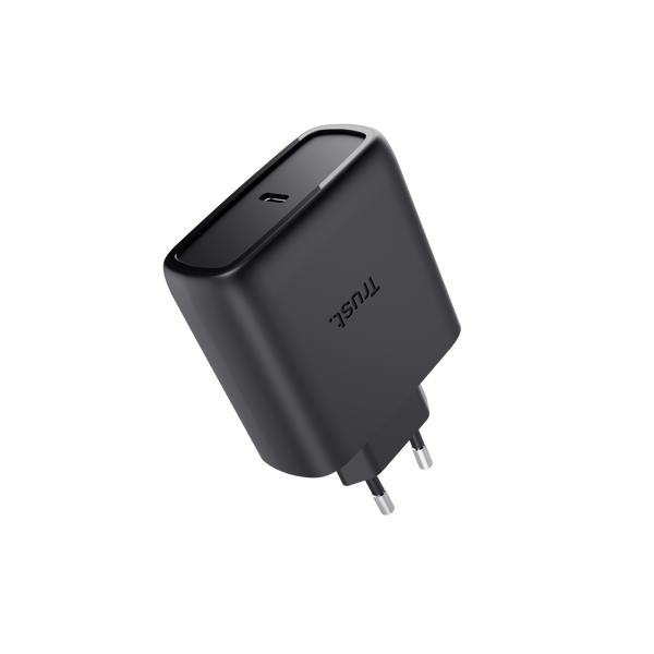 TRUST ALIMENTATORE/CARICABATTERIA 65W USB-C GAN - CAVO RICARICA INCLUSO - PLASTICA RICICLATA 50 - M [25523]