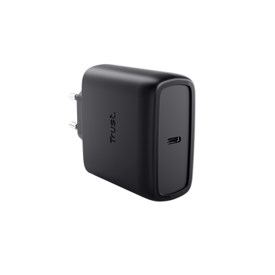 TRUST ALIMENTATORE/CARICABATTERIA 65W USB-C GAN - CAVO RICARICA INCLUSO - PLASTICA RICICLATA 50 - M [25523]