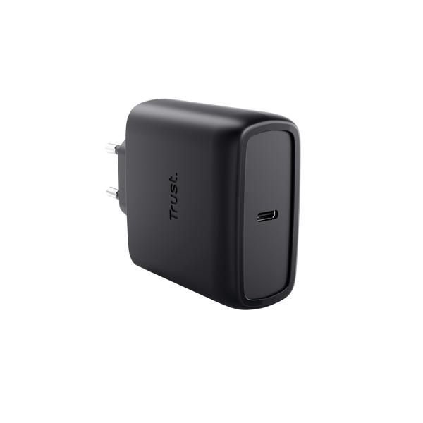 TRUST ALIMENTATORE/CARICABATTERIA 65W USB-C GAN - CAVO RICARICA INCLUSO - PLASTICA RICICLATA 50 - M [25523]