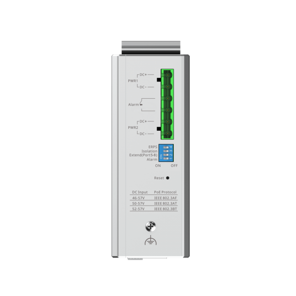 REYEE CLOUD INDUSTRIAL SWITCH L2 FULL MANAGED IP40, 8XRJ45 GIGABIT, 2XSFP, 7 P. POE+ E 1 P. POE++ [RG-NIS2100-8GT2SFP-H]