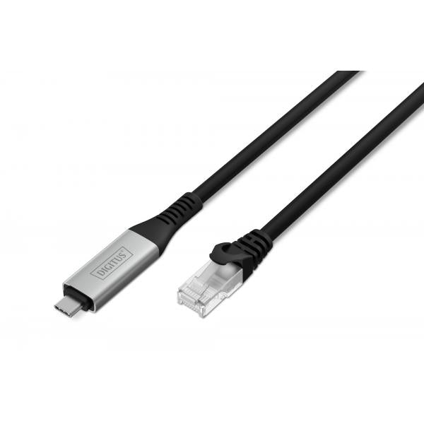 Digitus CAT 6A S/FTP Cable - USB-C to RJ45 - 1 Gbit/s - 2m USB 3.2 Gen1 - LSZH Jacket [AK-300601-020-S]