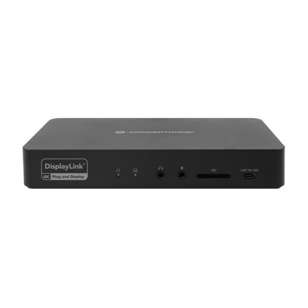 Conceptronic 17-in-1 DisplayLink Docking Station USB 3.2 Gen 2 [DONN31B]