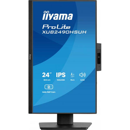 Iiyama ProLite 24 inch IPS LED Full HD Monitor - 1920x1080 - HAS - Webcam build-in [XUB2490HSUH-B2]