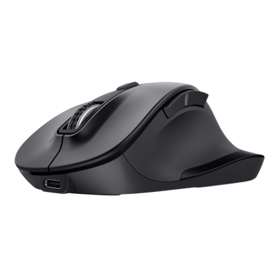TRUST MOUSE WIRELESS RICARICABILE MULTICONNECT BT + WL 2,4GHZ - 2.400DPI - PLASTICA RICICLATA 50 - [25708]