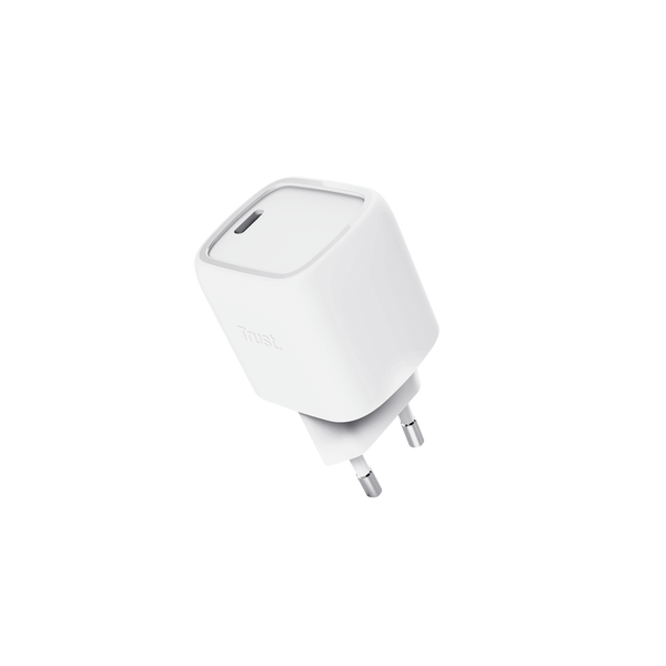 TRUST ALIMENTATORE/CARICABATTERIA 30W USB-C GAN - PLASTICA RICICLATA 50 - MAXO - BIANCO [25520]