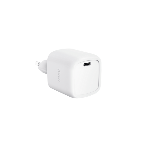 TRUST ALIMENTATORE/CARICABATTERIA 30W USB-C GAN - PLASTICA RICICLATA 50 - MAXO - BIANCO [25520]