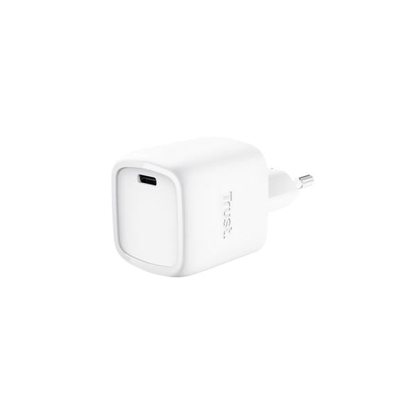 TRUST ALIMENTATORE/CARICABATTERIA 30W USB-C GAN - PLASTICA RICICLATA 50 - MAXO - BIANCO [25520]