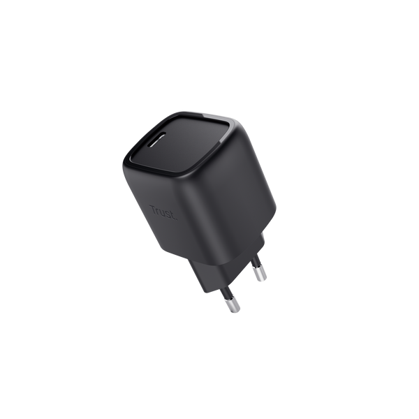 TRUST ALIMENTATORE/CARICABATTERIA 30W USB-C GAN - PLASTICA RICICLATA 50 - MAXO - NERO [25519]