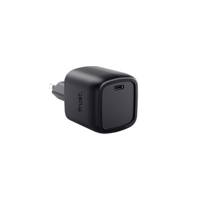 TRUST ALIMENTATORE/CARICABATTERIA 30W USB-C GAN - PLASTICA RICICLATA 50 - MAXO - NERO [25519]