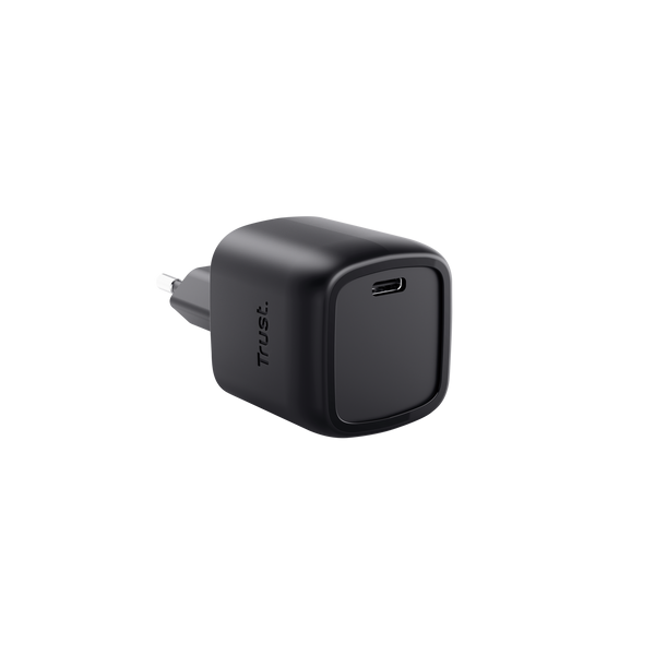 TRUST ALIMENTATORE/CARICABATTERIA 30W USB-C GAN - PLASTICA RICICLATA 50 - MAXO - NERO [25519]
