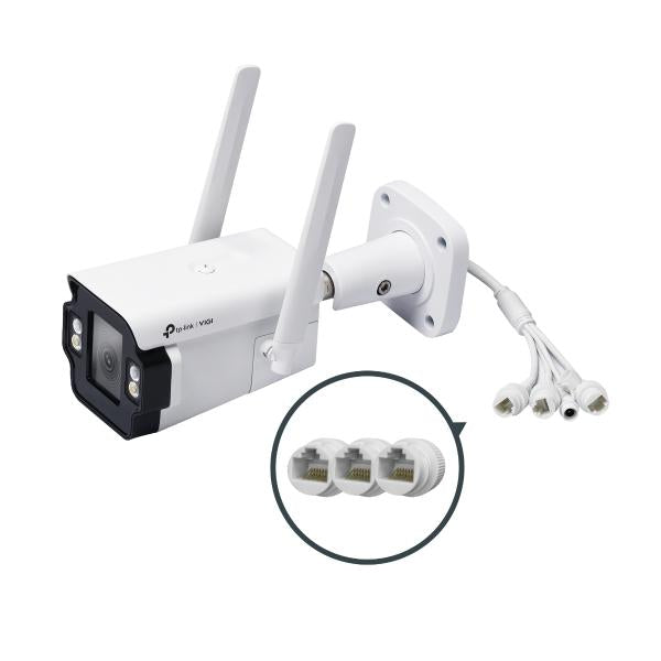 TP-Link - VIGI 4MP Outdoor Full-Color 4G Bullet Network Camera SPEC: 4G Cat4, LTE-TDD/LTE-FDD/WCDMA, 4MP, 4mm Focal Length, 1/2.7? Progressive Scan CMOS, H.265+/H.265/H.264+/H.264, IR & White LED, [InSightS345-4G(4mm)]