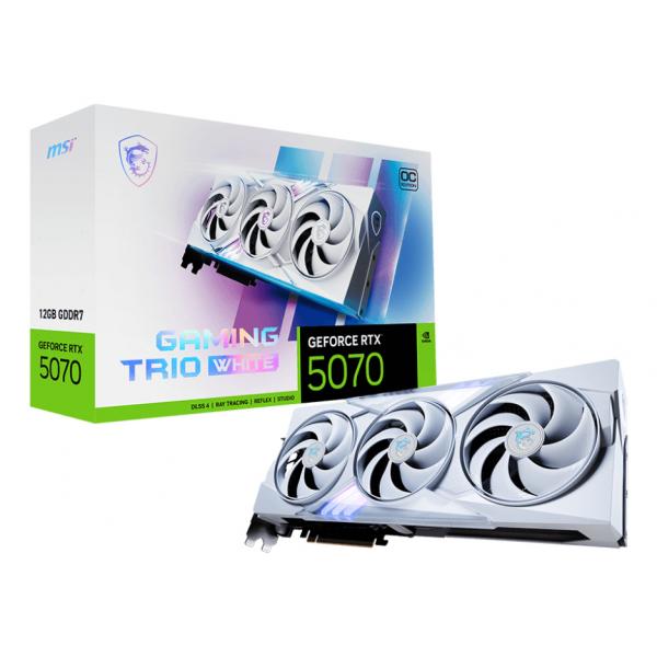 MSI GAMING GeForce RTX 5070 12G TRIO OC WHITE NVIDIA 12 GB GDDR7 [RTX507012GGAMINGTRIOOCWH]