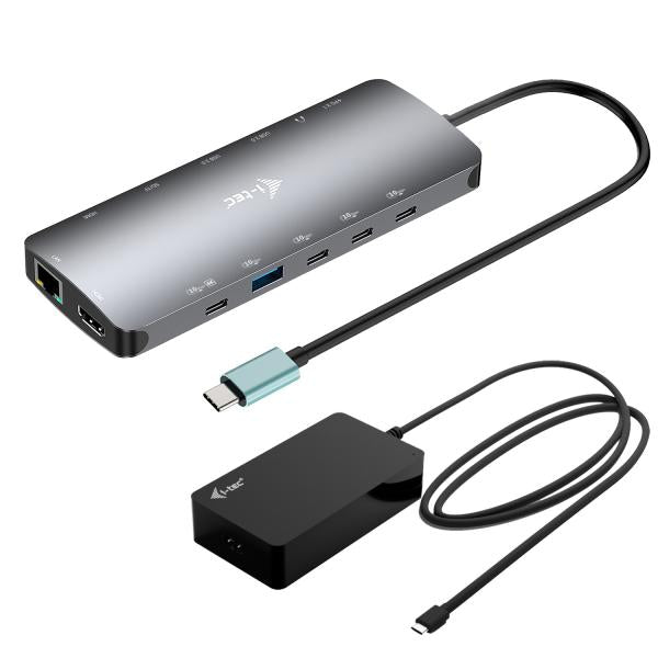 Docking station USB-C MTL NANO 4K PER 3 MONITOR (2xHDMI,1xUSB-C) + PD 140W con Alimentatore 140W [C31NANOTRIPLED140]
