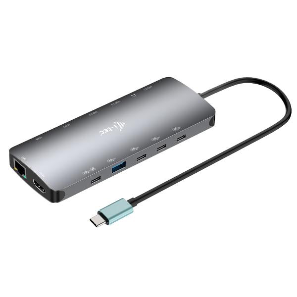 i-tec Metal USB-C Nano 3x Display Dock, 2x HDMI 1x USB-C video + Power Delivery 140W [C31NANOTRIPLEDOCKPD]