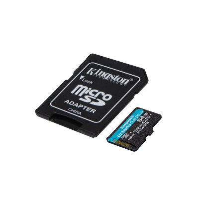 Kingston Technology Scheda microSDXC Canvas Go Plus Gen4 200MB/s A2 U3 V30 da 64 GB + adattatore [SDCG4/64GB]