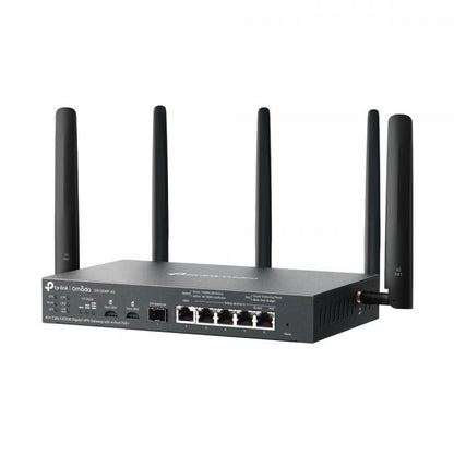 TP-Link - ER706WP-4G - Omada 4G+ Cat6 AX3000 Gigabit VPN Gateway with 4-Port PoE+,4G+ Cat6 up to 300 Mbps- 3 Gbps Wi-Fi 6 Speeds with HE160-1 Gigabit SFP WAN/LAN Port, 5 Gigabit WAN/LAN Ports-5 Hig [ER706WP-4G]