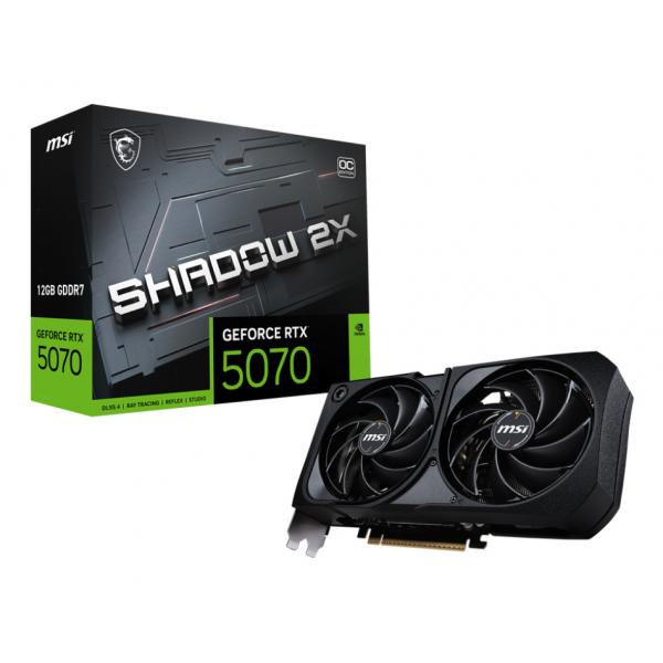MSI VGA GEFORCE RTX 5070, RTX 5070 12G SHADOW 2X OC, 12GB GDDR7, HDMI/DP*3, ATX, DUAL FAN, BULK EDIT, SENZA SCATOLA [RTX 5070 12G SH 2X O]