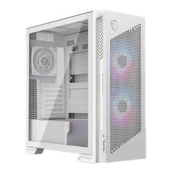 MSI CASE MID TOWER BIANCO, 2 USB, 1 TYPE-C, 2X160MM ARGB FAN, 1X120MM NO-ARGB FAN, ARGB+PWM CONTROL [MPG VELOX 300R AFPZW]