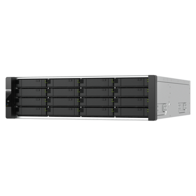 QNAP ES1686dc R2 NAS Armadio (3U) Intel Xeon D D-2142IT 48 GB DDR4 0 TB QNAP QES Nero, Grigio [ES1686DC-R2-2142IT-96G]
