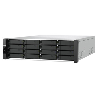QNAP ES1686dc R2 NAS Armadio (3U) Intel Xeon D D-2142IT 48 GB DDR4 0 TB QNAP QES Nero, Grigio [ES1686DC-R2-2142IT-96G]