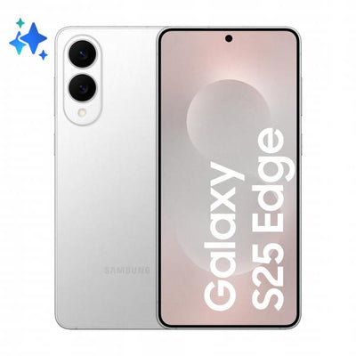 Samsung Galaxy S25 Edge, Smartphone AI, Display 6.7'' QHD+ Dynamic AMOLED 2X, Fotocamera 200MP, RAM 12GB, 256GB, 3.900 mAh, Titanium Silver [SM-S937BZSDEUE]