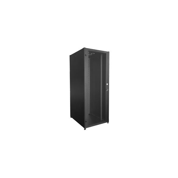 LINK ARMADIO RACK PER RETI 19" 42U (A)2002, (L)800, (P)1000 COLORE NERO PORTA TRAFORATA SERIE EAVI [LK1942U810PTN]