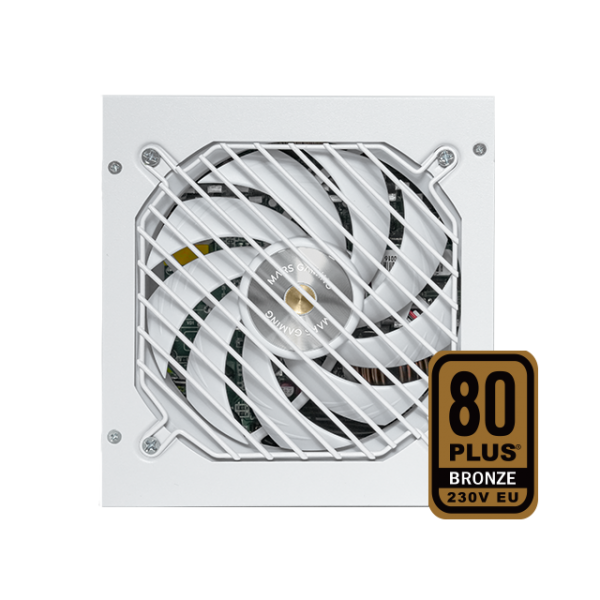 MARSGAMING ALIMENTATORE MPB650SIW 650W 80PLUS BRONZE BIANCO APFC 2X PCIE6+ [MPB650SIW]