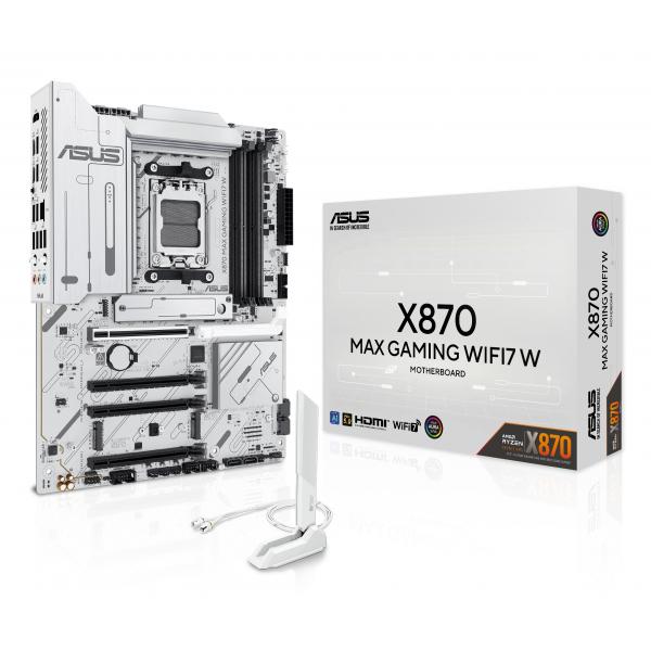 ASUS MB X870 MAX GAMING WIFI7 W//AM5,X870,USB4,WIFI7,AURA BIANCA [X870 MAX GAM WIFI7 W]