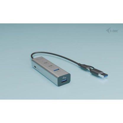 I-TEC HUB RICARICA UNIVERSALE, METALLO, 2X USB-C, 2X USB-A PORT, PD 85W [CAHUBMETAL2A2CPD]