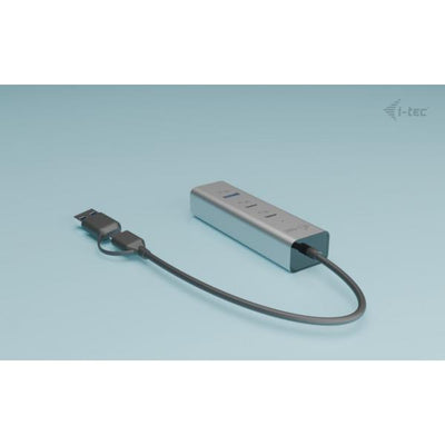 I-TEC HUB RICARICA UNIVERSALE, METALLO, 2X USB-C, 2X USB-A PORT, PD 85W [CAHUBMETAL2A2CPD]