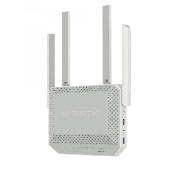 KEENETIC Titan 3rd Gen. (KN-1812), BE7200 Mesh Wi-Fi 7 Multi-Gigabit Router con 110Gb, 12.5Gb e 41Gb Smart Switch, Multifunctional USB 3.2 and 2.0 Ports, VPN, Parental Control, Media Server, Menù m [KN-1812-01-EU]