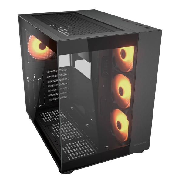 COUGAR CASE MID TOWER CUBE FV 150 RGB BLK D.CHAMBER 3*120+120mm ARGB FAN [CGR-5KA1B-RGB]