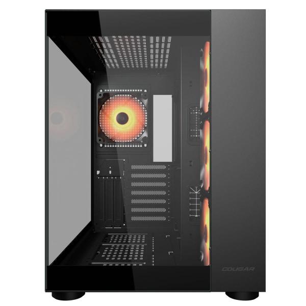 COUGAR CASE MID TOWER CUBE FV 150 RGB BLK D.CHAMBER 3*120+120mm ARGB FAN [CGR-5KA1B-RGB]